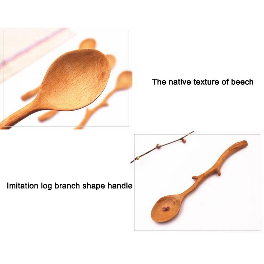 Japanese Style Flatware Cooking Mixing Stirring Spoon Kitchen Utensil Soup Spoon Wooden Spoon