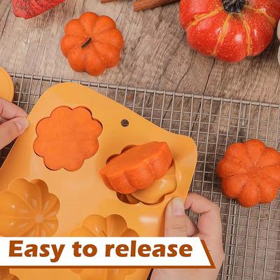 Big Pumpkin Cake Pan Silicone Mold Halloween Pumpkin Shaped Mold Thanksgiving Harvest Baking Cookie Candle Mold