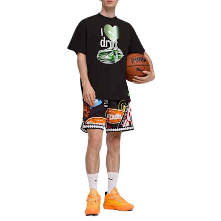 Puma Hoops X Fast & Furious Crew Neck Short Sleeve T-Shirt Men Tops 637899-02