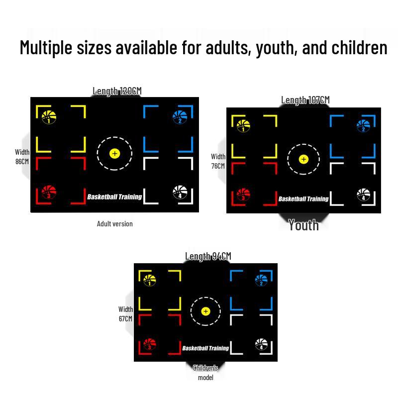 Covor de antrenament pentru baschet antiderapant, extra mare, gros, cu reducere a zgomotului – Rebound excelent și covor de cauciuc flexibil pentru joc de picioare