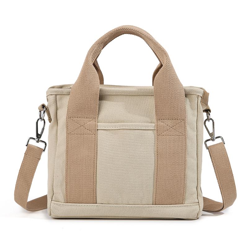 Canvas Multi-compartment Handbag Women's Shoulder Crossbody Bag