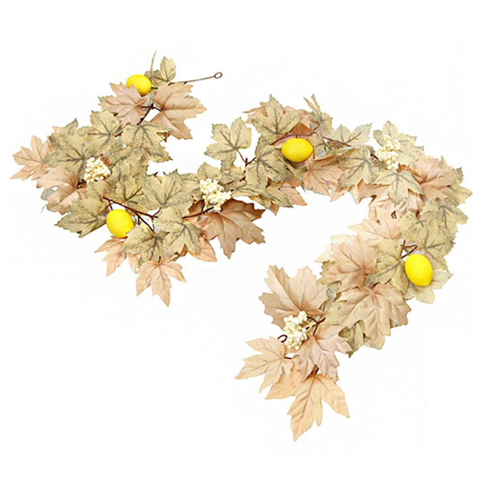 

Autumn Wreath Artificial Maple Leaf Wreath Autumn Aesthetic Lightweight Design Perfect For Parties Rich Fall Colors