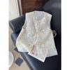 2025 summer new embroidered lace vest vest women's French high-end top