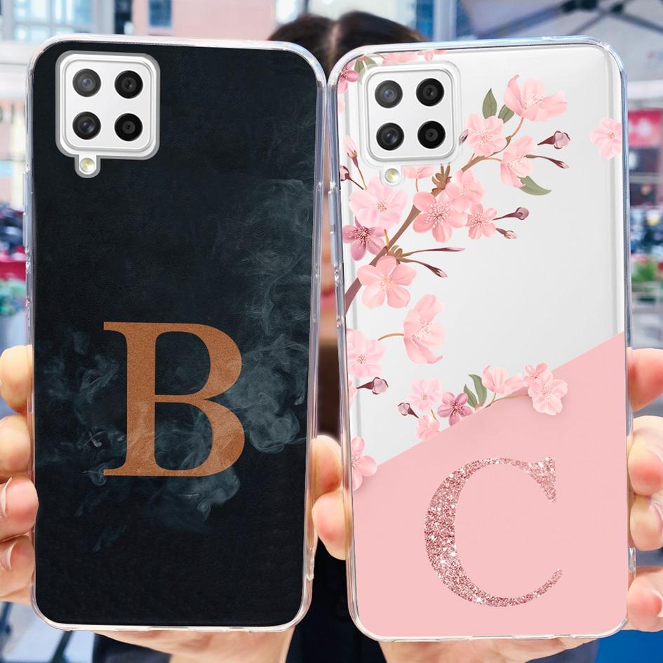 Hülle Für Samsung A22 5G Hülle SM-A226B Weiches Klares Silikon Niedliche Buchstaben Handyhülle Für Samsung Galaxy A22 4G A22S 5G Hüllen Bumper