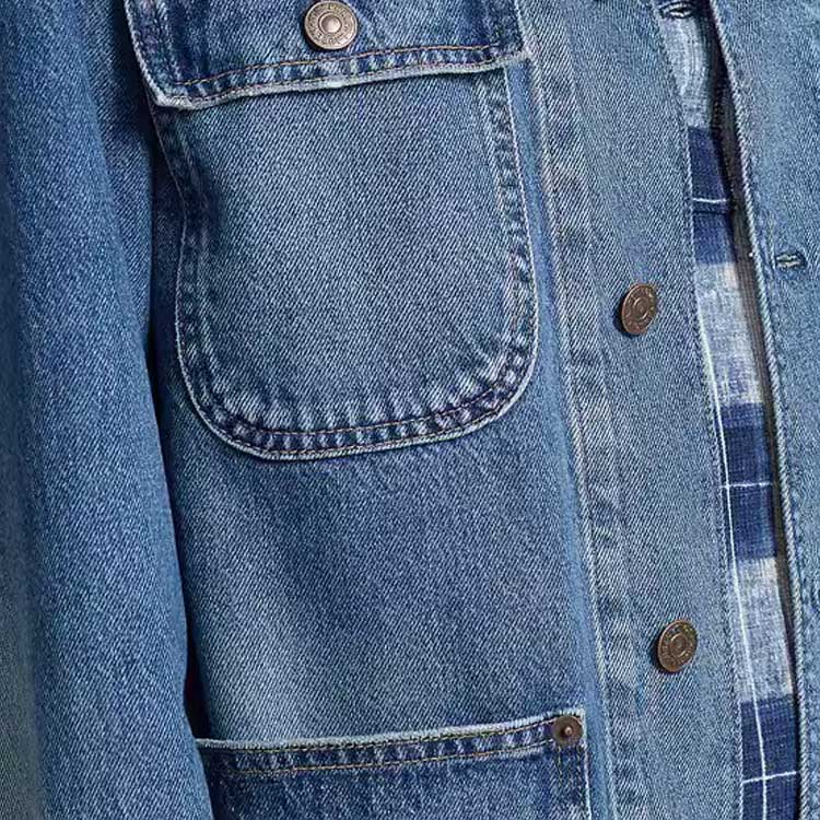 Polo Ralph Lauren Corduroy Collar Single-Breasted Loose Work Denim Jacket Women Jackets Blue WMPOOTWNDK20015-999