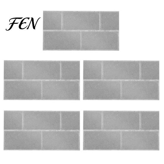 Waterproof Wall Decals for Kitchen 5Pcs Vintage Brick Tile Stickers, Oil?Proof Wallpaper, Peel Oil Proof Stickers Bathroom & Stick Backsplash Living