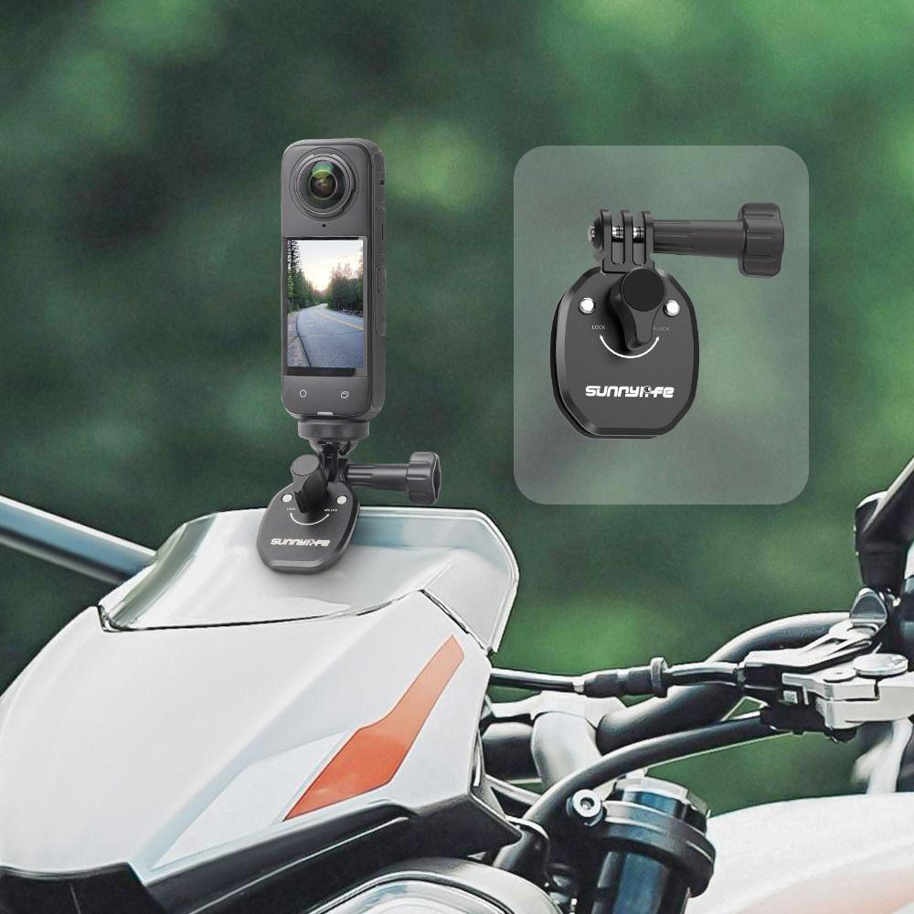 Aluminum Alloy Motorcycle Windscreen Clamp Durable Clip Motorbike Camera Mount Action Camera for DJI Action/GoPro/Insta360