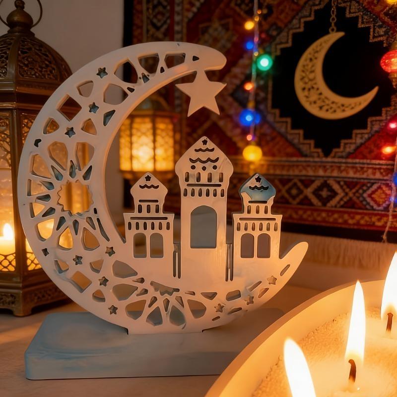 Moon Mosque Display Stand Resin Mold,Features a Hollow out Star and Sun Design for Handicrafts,Home Decor,Ramadan,Eid Gifts