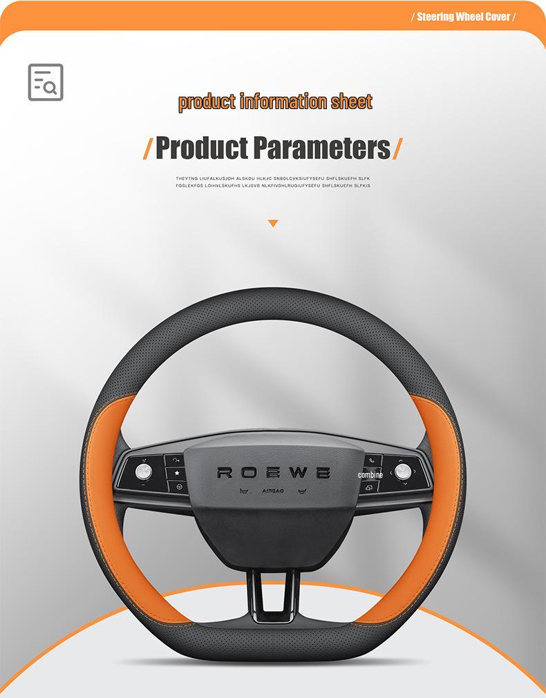 Ultra-Thin Genuine Leather Steering Wheel Cover for Roewe i5/i6/D6/D7/RX5/iMAX/Ei5/E6
