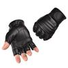 Leather PU Half Finger Gloves Men's Waterproof Fishing and Anti Slip Performance Tactical Gloves Half Section Shockproof and Anti Slip