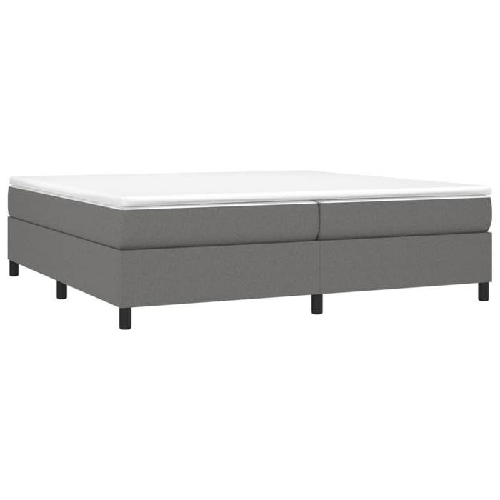 Maison Exclusive - Sommier à lattes de lit avec matelas Gris foncé 200x200cm Tissu
