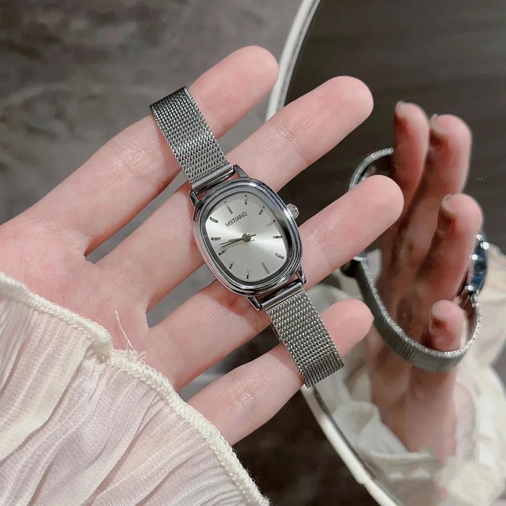 Top Oval Dial Quartz Watch Women Fashion Ladies Mesh Belt Strap Wristwatch Student Relojes Para Mujer Montre Dropshipping