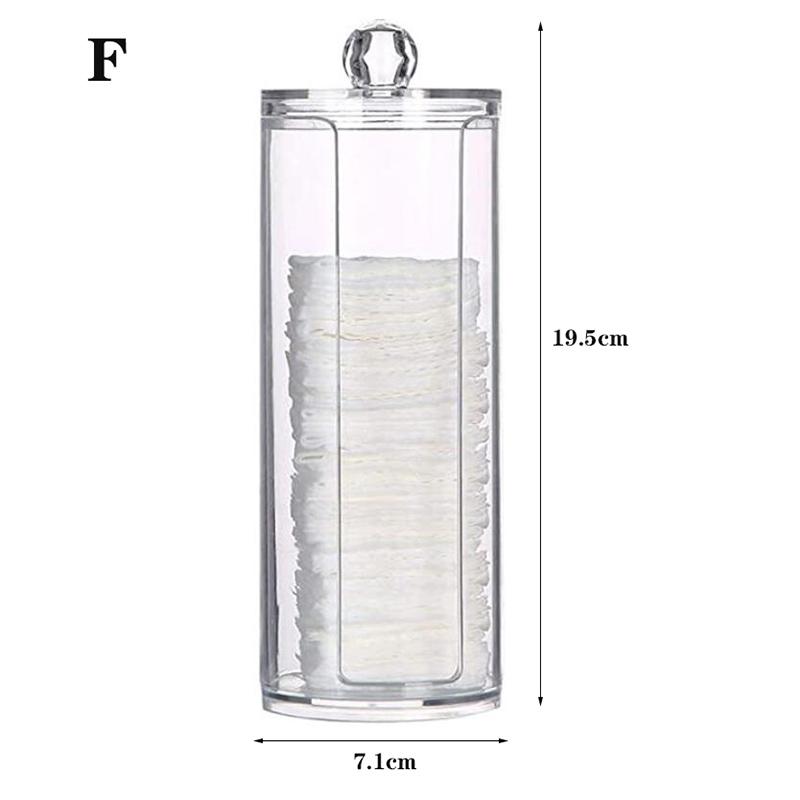 Makeup Organizer Cosmetic Storage Box Organizador Cotton Swab Holder Cotton Pad Box Clear Plastic Box with Lid Dust-proof