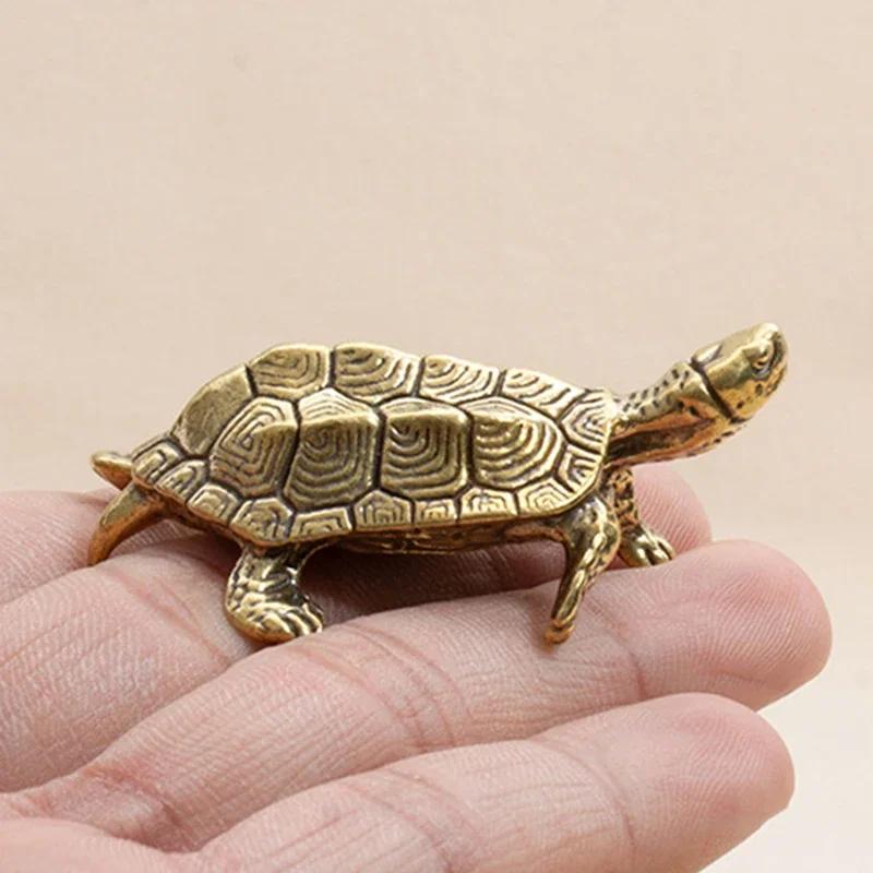 

Антикварные украшения в виде черепахи из цельной меди, труба, долголетие, скульптура животного, домашний офис, стол, декоративное, имитационное украшение