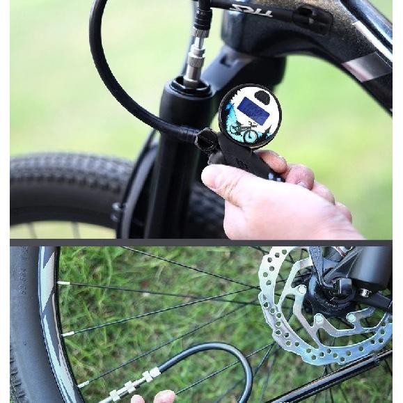 OFFBONDAGE Portable High-pressure 300psi Bike Air Pump with Gauge for Fork & Rear Suspension Shock Absorber MTB Bicycle Pump