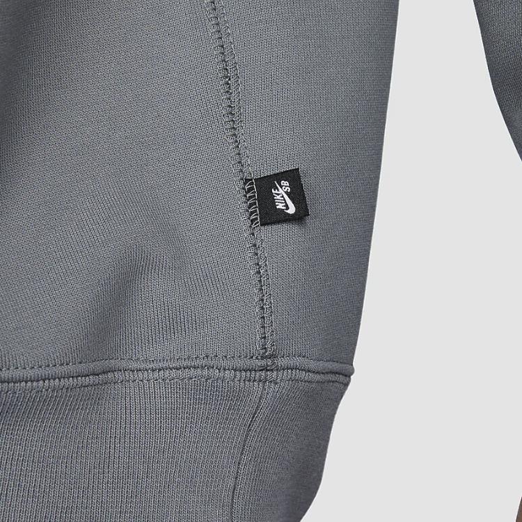 Nike SB Alphabetic Crew Neck Fleece Sweatshirt Unisex Tops Smoke-Grey FB8434-084