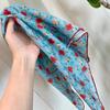 3pcs/set Colorful Floral Neck Scarf Thin Fabric Flower Square Headband Printed Headscarf  Holiday