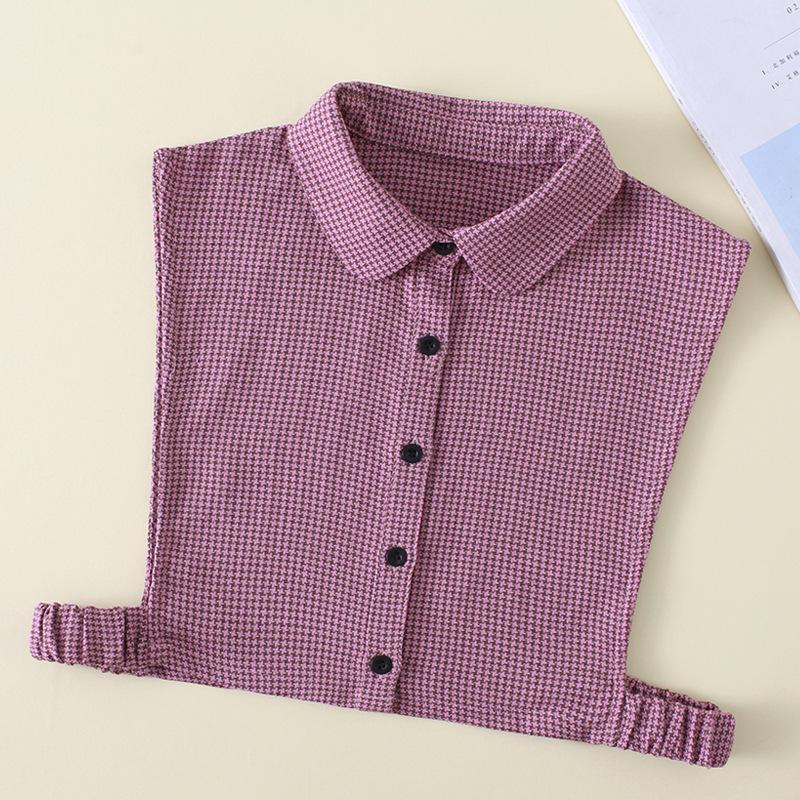 Women Cotton Printed Detachable Lapel Fake Collar Shirt White Ruffles False Collar Woman Removable False Blouse Nep Kraagie