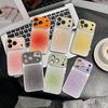 17 Applicable iPhone16promax Smudge Glitter Large Window 15 Mobile Phone Case 14/13 Anti-drop 12 Protective Case
