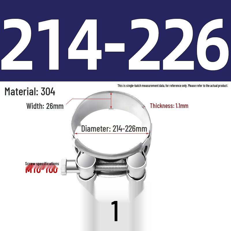 304 Stainless Steel Heavy Duty European Band Clamp for Water Pipe Fixation
