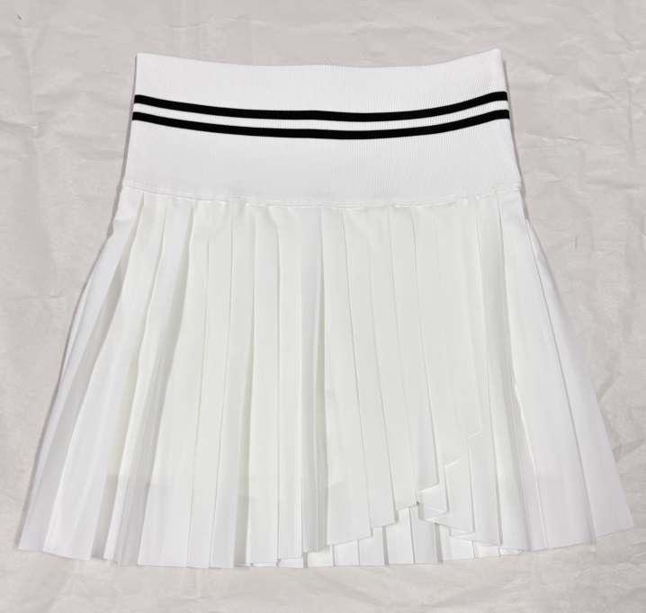 Women s High-Waisted Pleated Tennis Skort: Quick-Drying, Anti-Exposure, Fake Two-Piece Design. S
