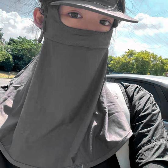 Sun Protection Guard Quick-Drying Fabric Ice Silk Face Guard with Breathable Mesh Cooling Fabric Full Coverage Extended Neck Gaiter Face Guard