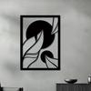 Modern Abstract Metal Wall Art Minimalist Iron Sculpture Weatherproof Indoor Outdoor Decor Two Sizes