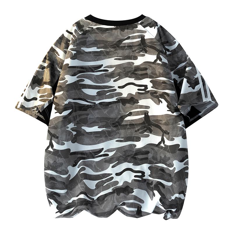 Camouflage Short-sleeved T-shirt Men's Summer Loose Casual Half-sleeved Top