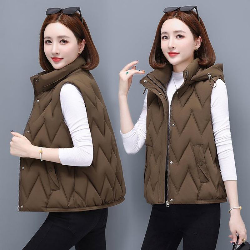 Middle-aged women's autumn and winter coats, vests, vests, middle-aged winter clothes, warm down cotton clothes, vests
