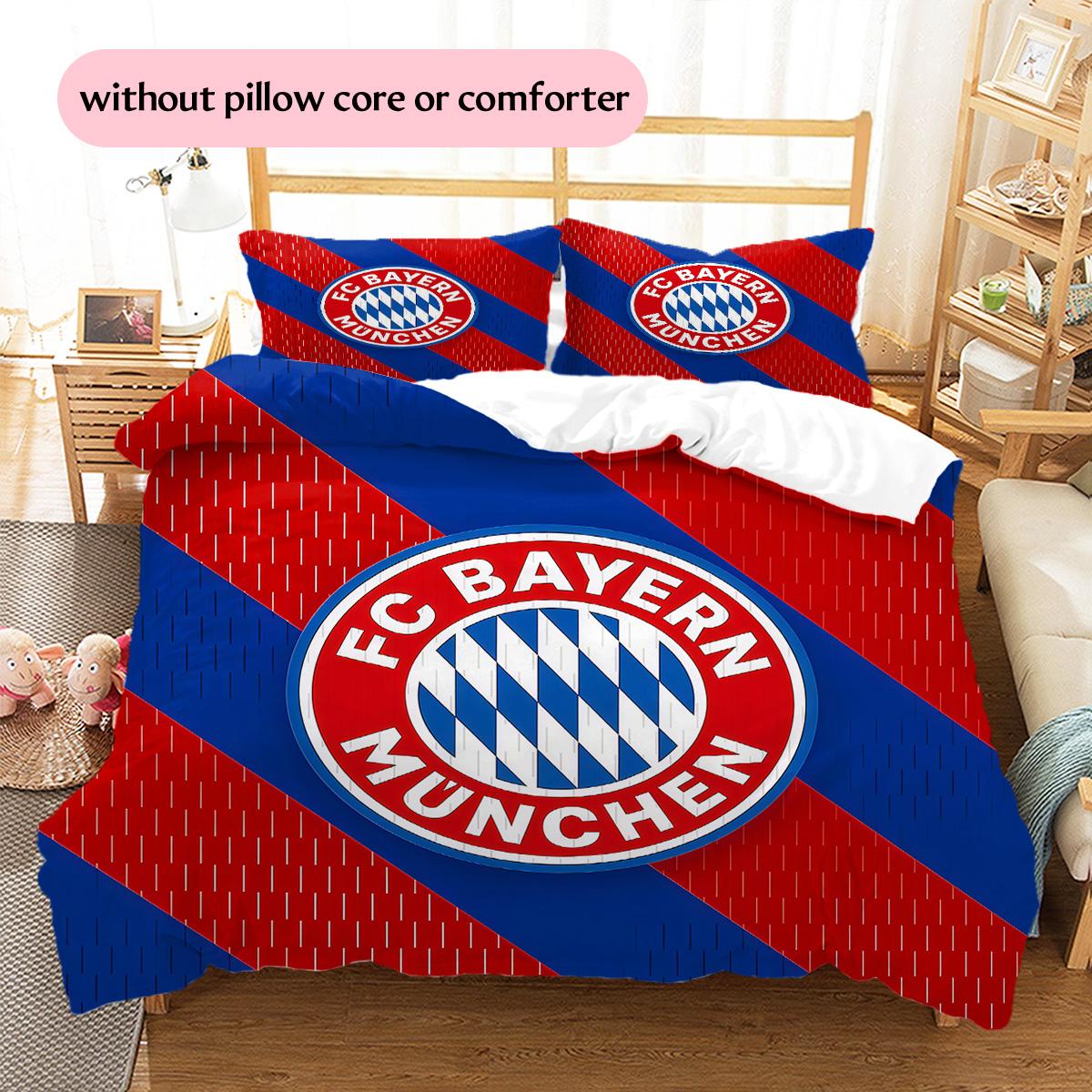 

Bayern Munich Pattern Bedding Quilt Set Home Decoration Gift (1 * duvet cover + 2 * pillowcase without core) 135x200cm