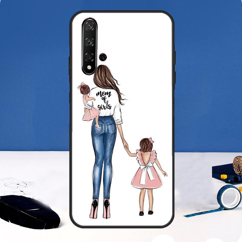 Mom and Daughter Case For Huawei P30 Pro P20 P40 Lite Nova 9 10 SE 11 3i 7i 8i 11i Y91 Y60 Y70 Y61 Y90 Cover