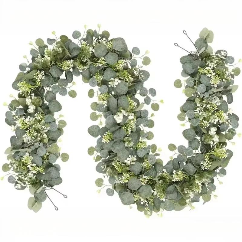Artificial Greenery Foliage Vine Plant Christmas Outdoor Holiday Party Store Wedding Garland Home Wall Arch Diy Decorative Gifts