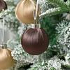 12Pcs/Set 6CM Velvet Christmas Ball Ornament Shatterproof Plastic Reusable Holiday Xmas Tree Hanging Flocked Ball Decoration Pendant