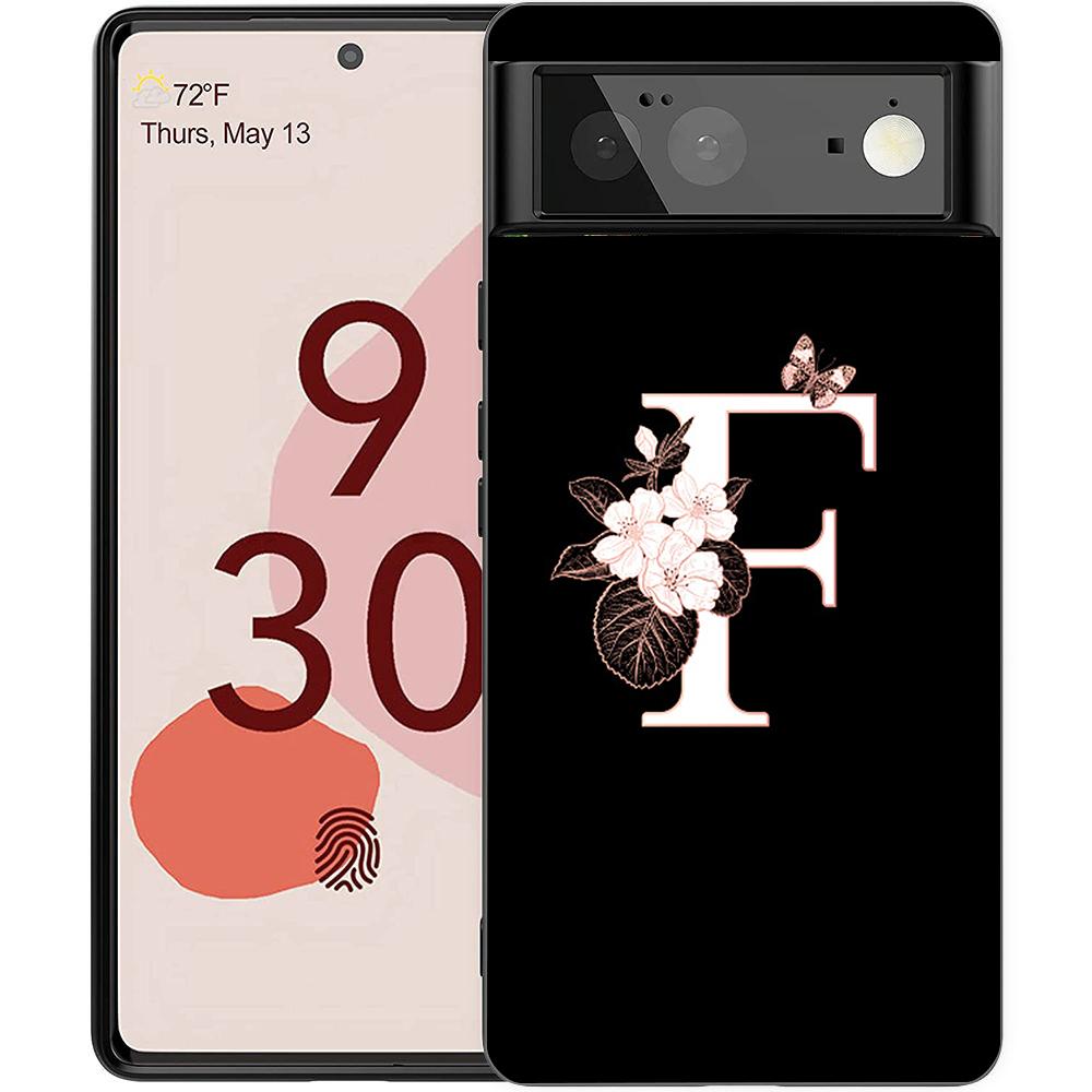 

Flowers Initial Letter Phone Case Cover for Google Pixel 8 7 6 7A 6A Pro 5G Shockproof Silicone Soft 8 Pro 5G Shell Capas Bags for Pixel 6 5g