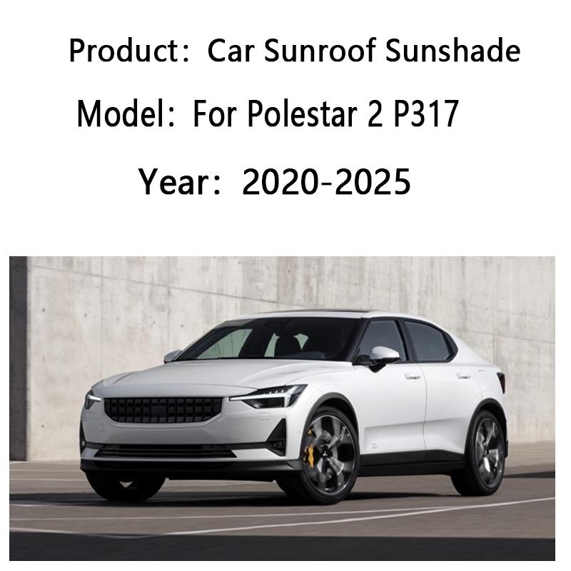 Dla Polestar 2 P317 2020~2025 Osłona Przeciwsłoneczna Dachu Szyberdachu Elektrostatyczna Adsorpcja Osłony Ochrona Przed Słońcem UV Akcesoria Samochodowe