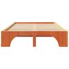 Bed Frame Wax Brown 120 x 190 cm Solid Pine Wood