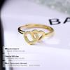Banyan Tree S925 Silver Heart-to-Heart Double Love Ring for Women - Simple, Versatile, High-End Gift.