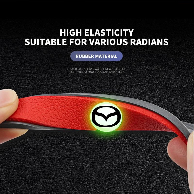 4pcs Car Door Anti-collision Bumper Strips Luminous Sticker For Mazda 6 3 CX5 2 CX7 Demio Atenza Axela MX30 CX30 CX3 CX9 MX5 RX8