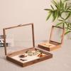 Wooden Keepsake Storage Box Multi-Purpose Cash Storage Organizer Necklace Display Case With Clear Acrylic Lid For Home