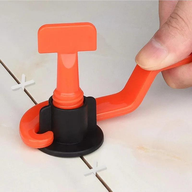 46pcs/Set Ceramic Floor Tile Leveling System Clips Spacers Porcelain Leveler Kit Construction Tools for Tile Laying Wall Fixing