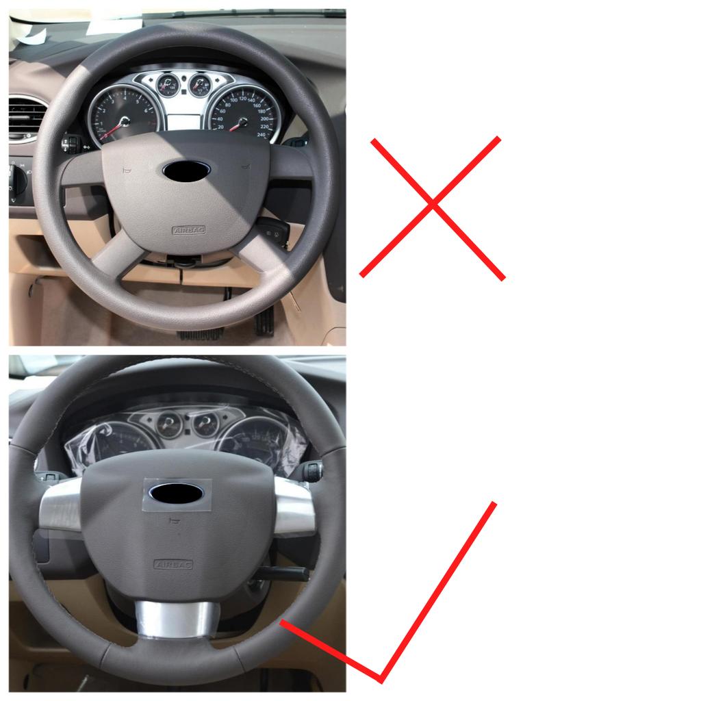 Car Steering Wheel Trim Cover Sticker for Ford Focus 2 MK2 2005 - 2011 Steering Wheel Molding Car Styling Accessories
