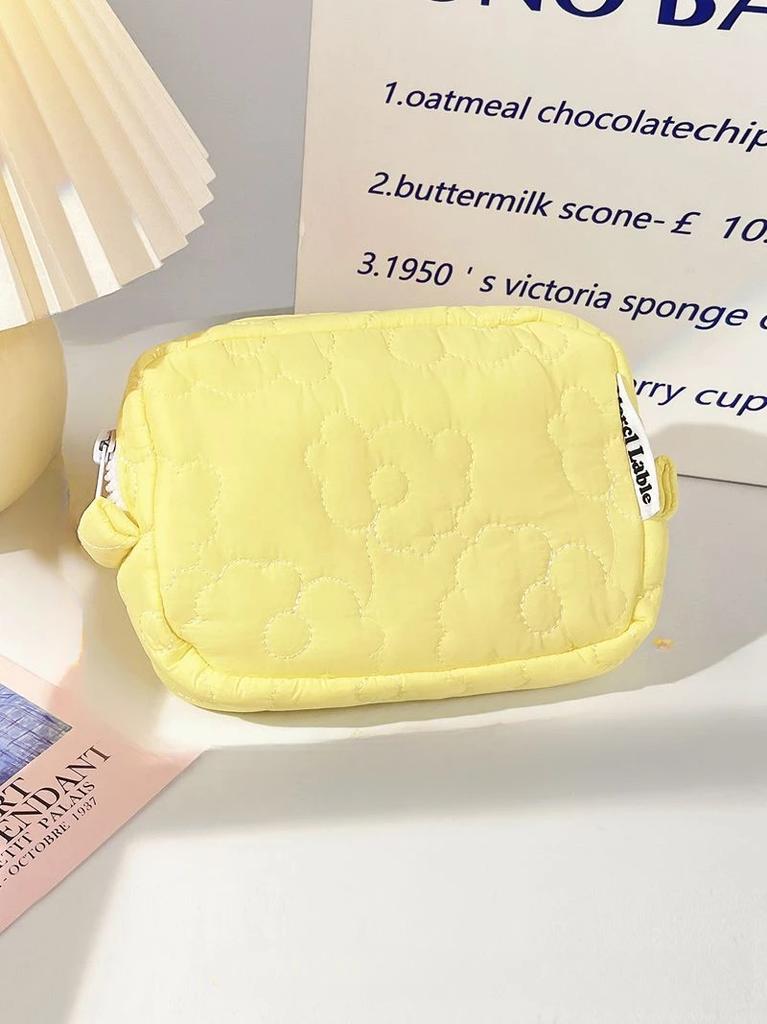 Ins Cute Fabric Pouch Bags Candy Color Cosmetic Bag for Women Girls Airpods Stationery Pencil Zipper Jewelry Kawaii Makeup Pouch