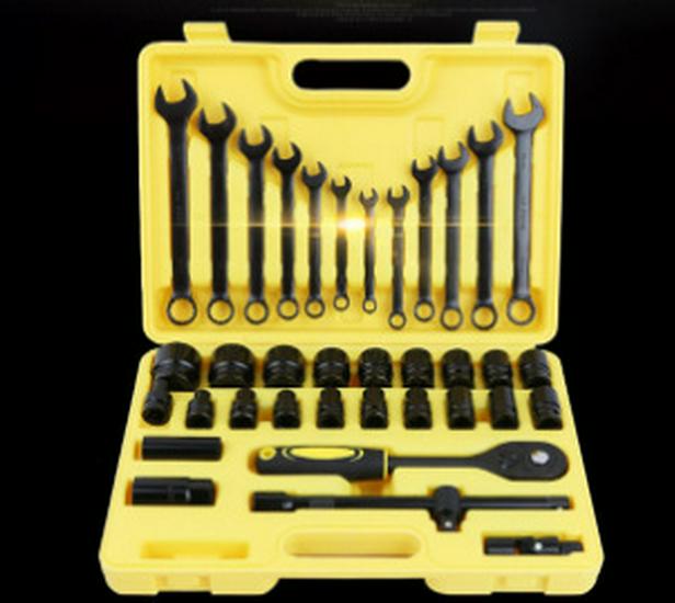 37-Piece Auto Repair Socket and Wrench Tool Set