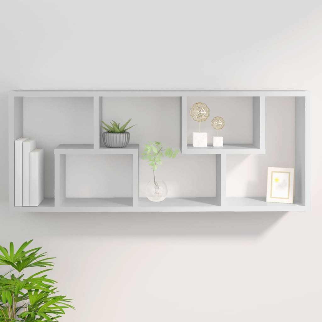 Schlichtes Wandregal, Wandmontiertes Bücherregal, Wanddekor-Aufbewahrungsregal, 36x16x90 Cm