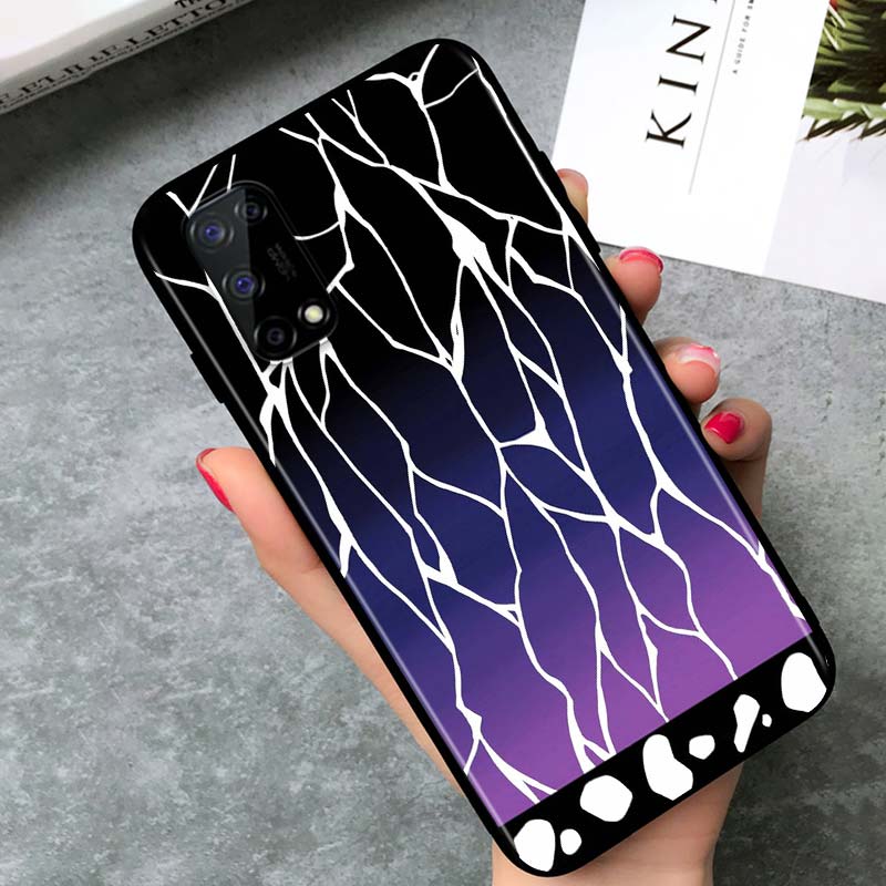 Demon Slayer Anime for OPPO Realme V15 X5 X3 X50 X7 X2 C17 C11 C3 C2 7 7i 6 6S 6i 5 Narzo 20 Pro Black Phone Case