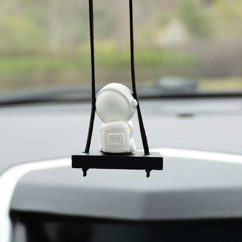 Cute Decoration Pendant Cartoon Astronaut Car Rearview Mirrors Hanging Pendant