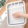Collapsible Dish Drainer Space Saving Kitchen Storage Tray With Cutlery Divider Plastic Sink Drying Rack for Compact Storage