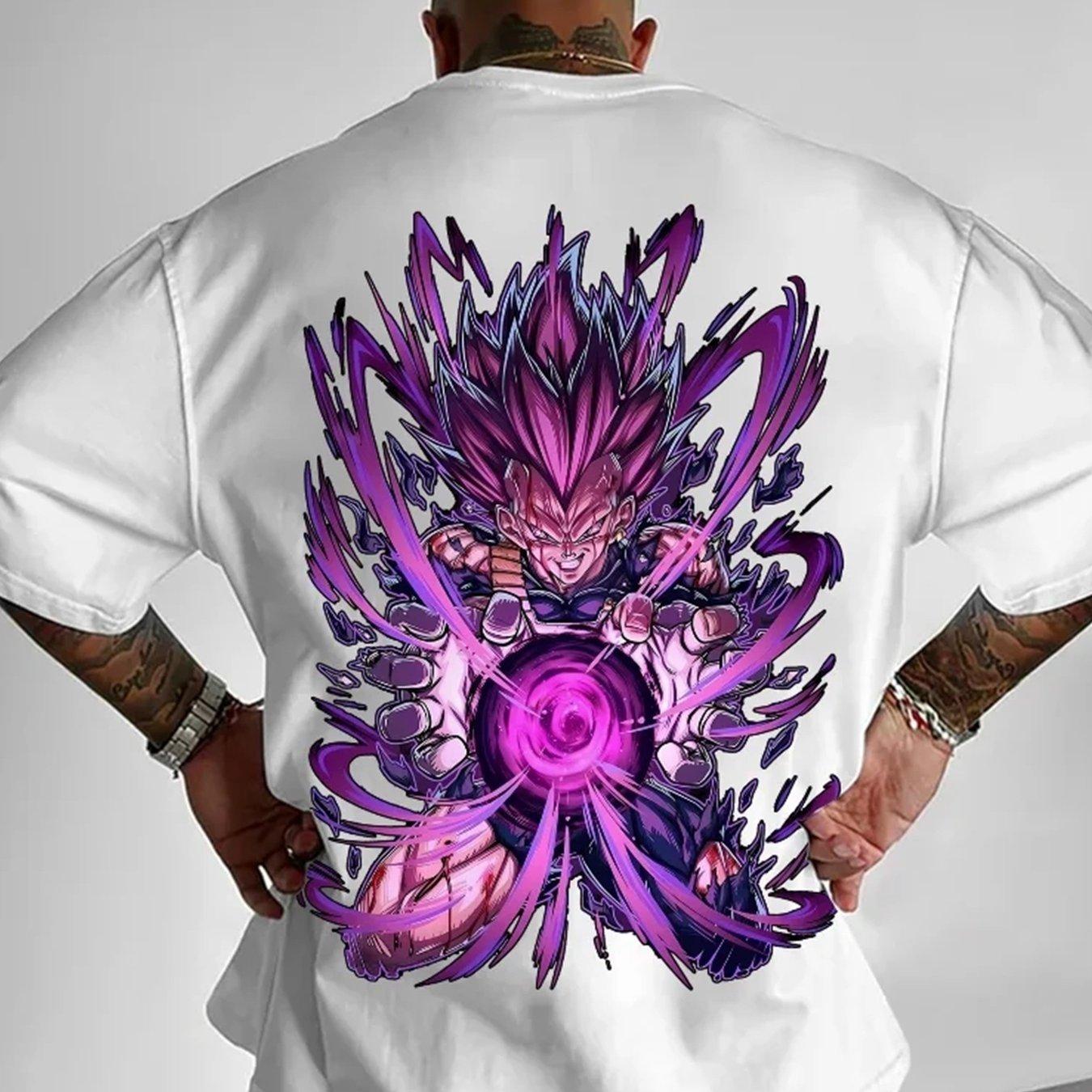 

Dragon Ball Веджета Летняя Футболка Мужская Женская Повседневная Спортивная Уличная Фитнес Свободная Удобная Хлопковая Оверсайз С коротким рукавом топ S