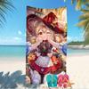 Beach Towel with Genshin Impact characters Pattern - soft,absorbent,machine washable Lightweight&Modern,swimming,Travel Essentials