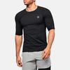 Under Armour Seamless High-Stretch Solid Color Crew Neck Slim Fit T-Shirt Men Tops Black 1351451-001